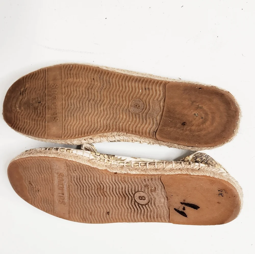 Soludos Pineapple Print Slip On Espadrilles Women's Size 8